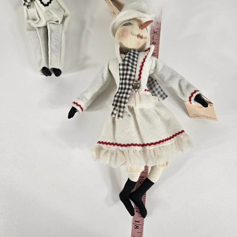 Gathered Traditions Joe Spencer Haley Snow Girl Harvey‎ Folk Art Christmas Dolls